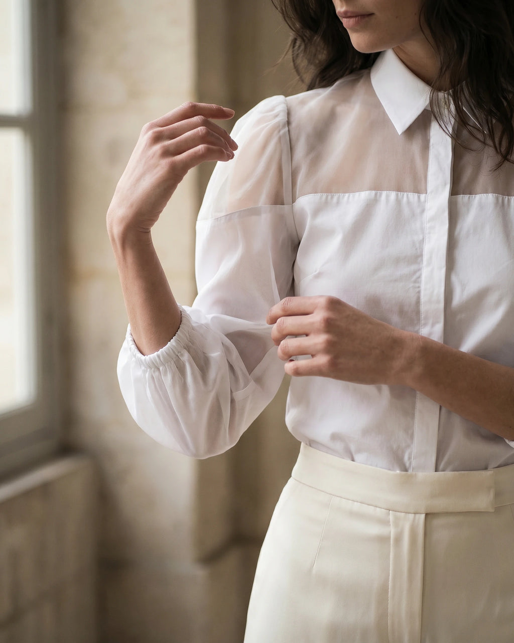 The Elara Organza Blouse