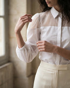 The Elara Organza Blouse