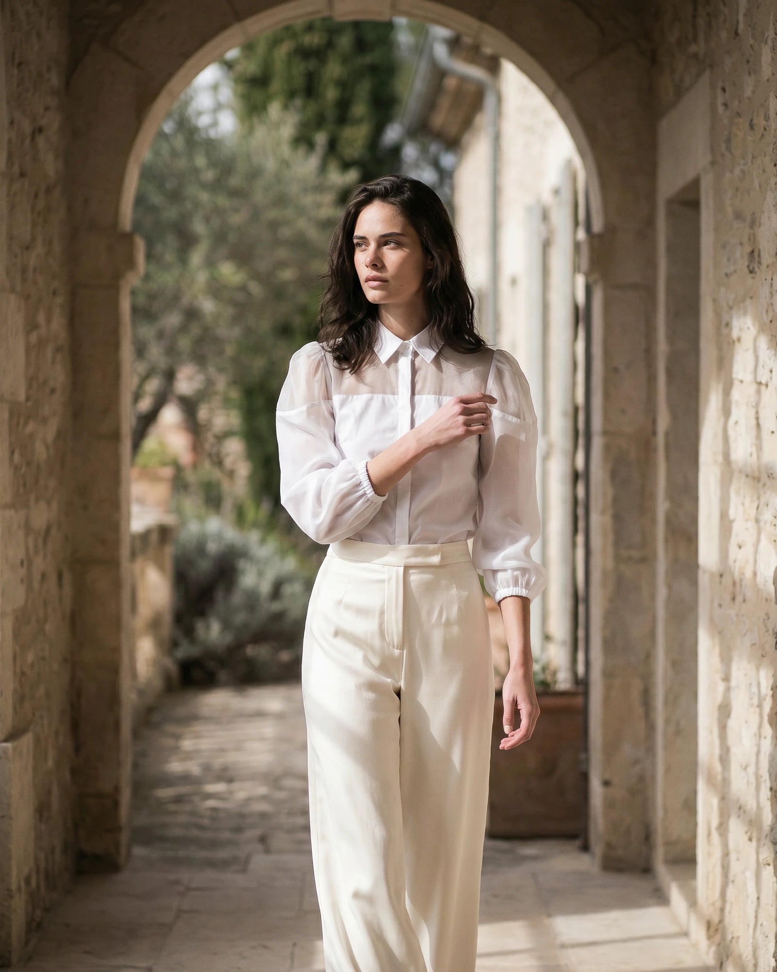 The Elara Organza Blouse