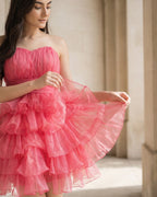 The Eloise Organza Ruffle Dress