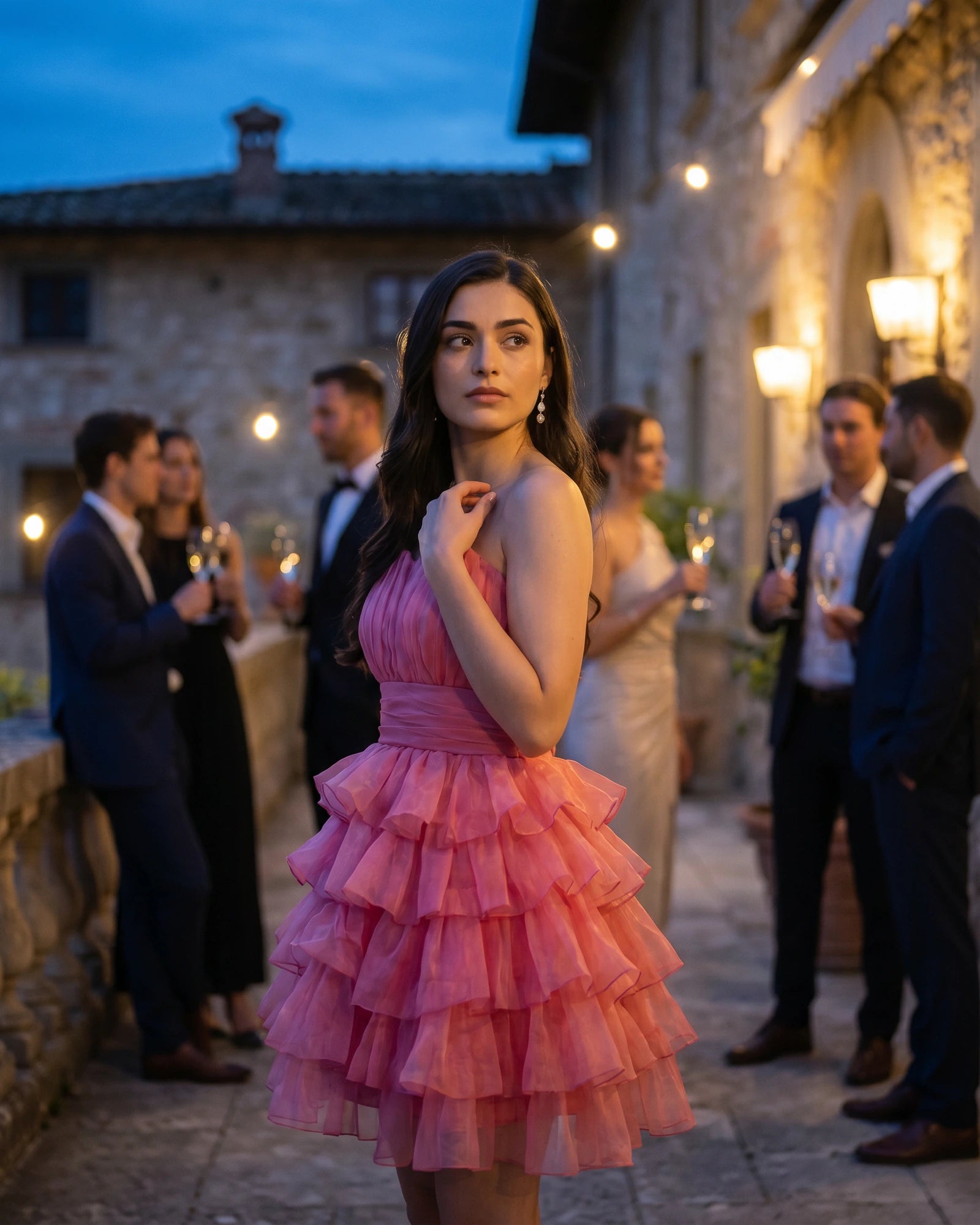 The Eloise Organza Ruffle Dress