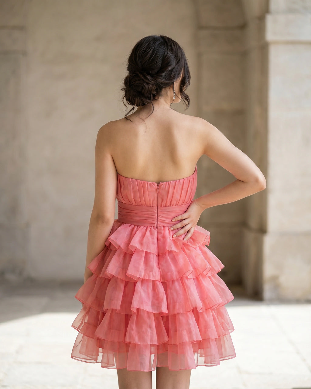 The Eloise Organza Ruffle Dress