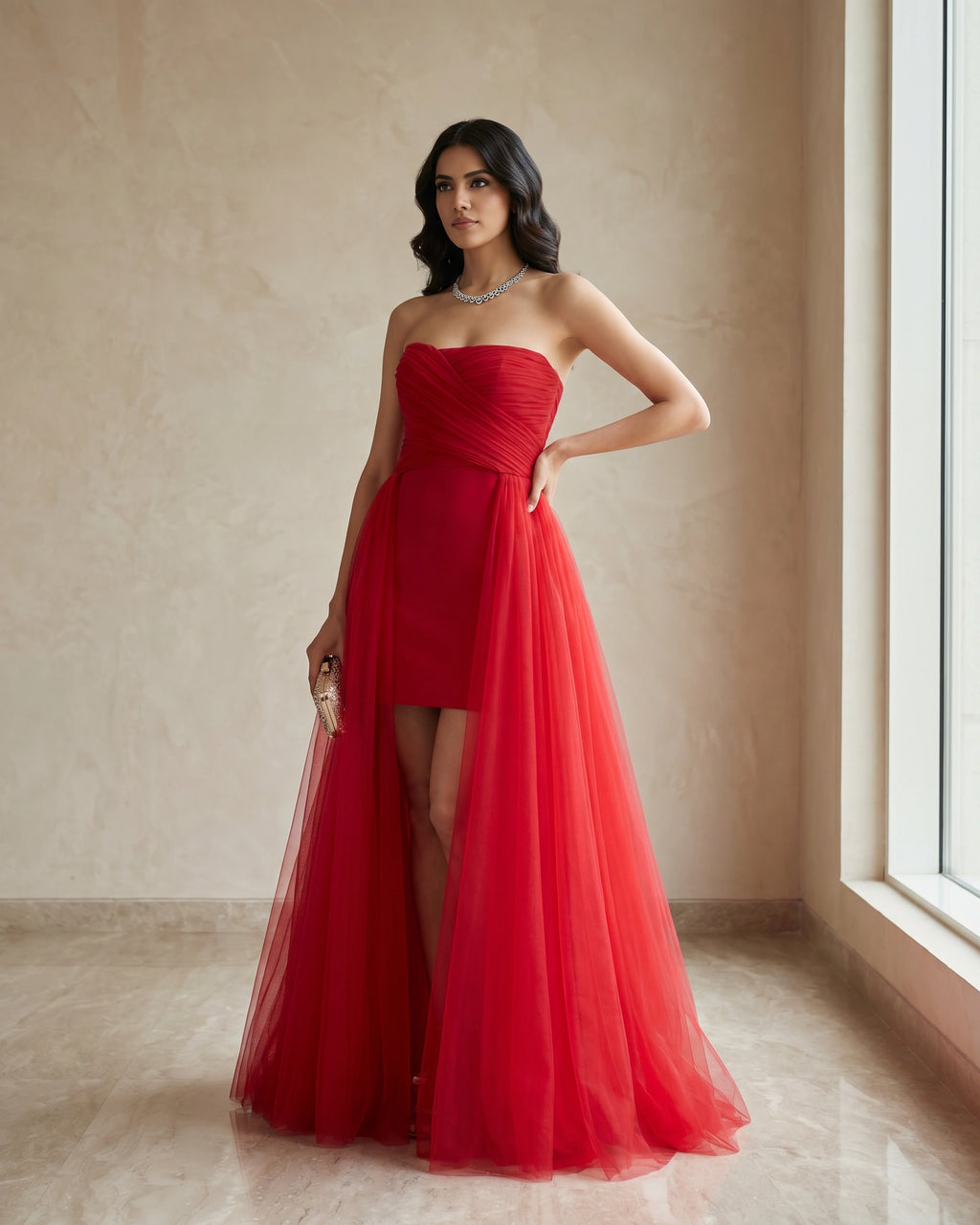 The Giselle Asymmetric Tulle Dress
