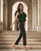The Isolde Ruffle Luxe Crop