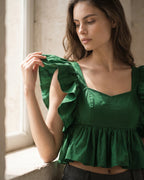 The Isolde Ruffle Luxe Crop