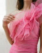 The Phoebe Ruffle Shoulder Dress