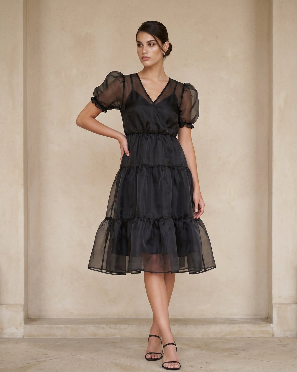 The Selene Mesh Skater Dress