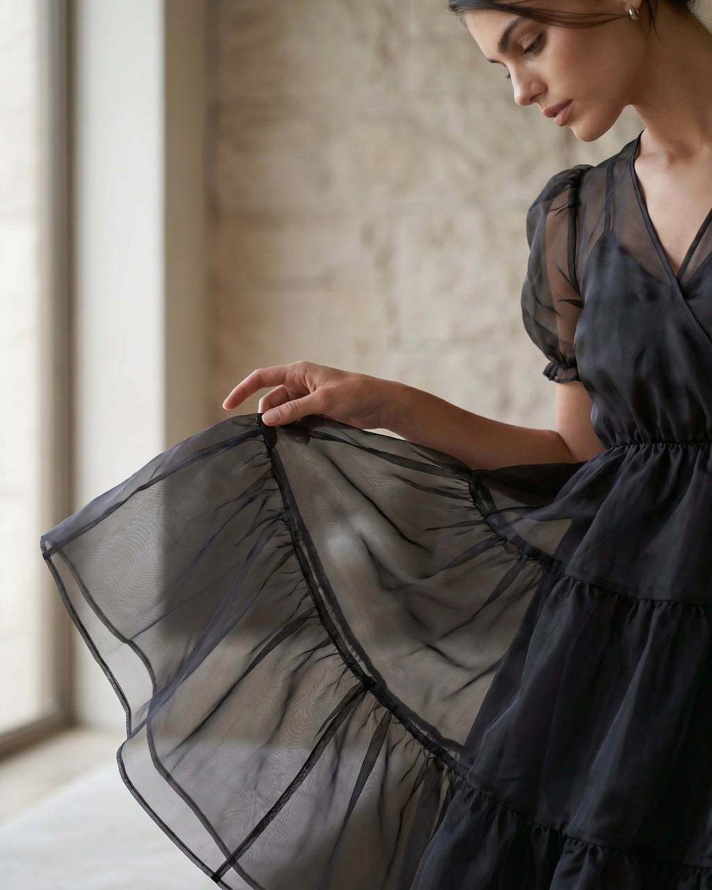 The Selene Mesh Skater Dress