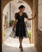 The Selene Mesh Skater Dress