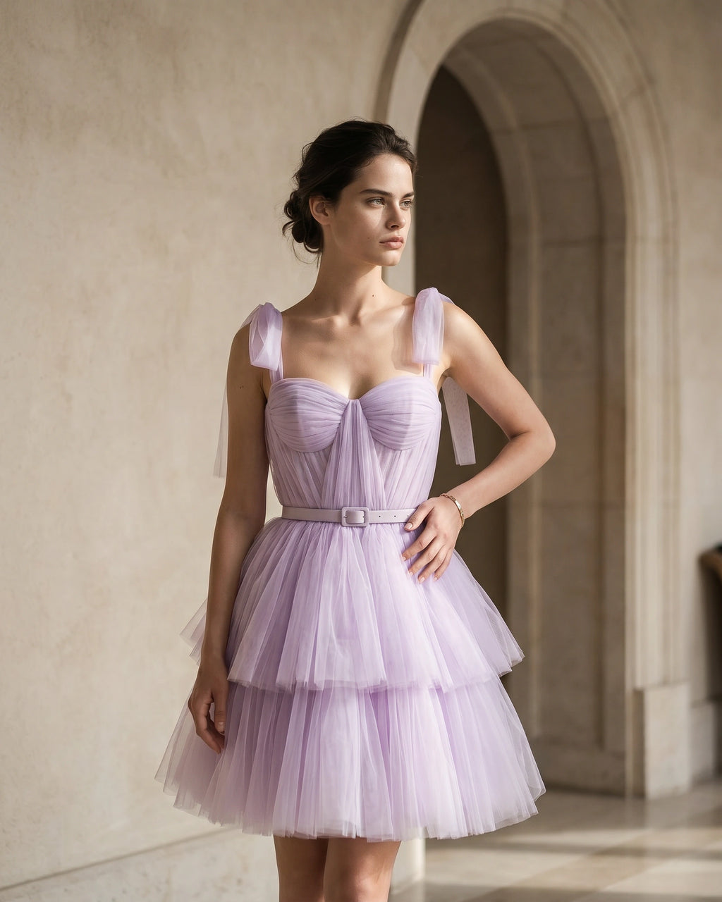 The Seraphina Lilac Corset Dress