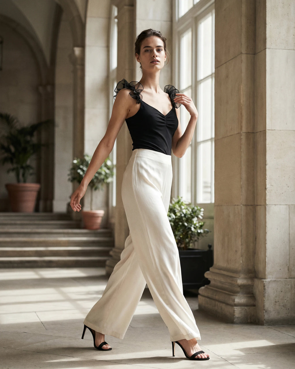 The Sienna Ruffle Organza Crop