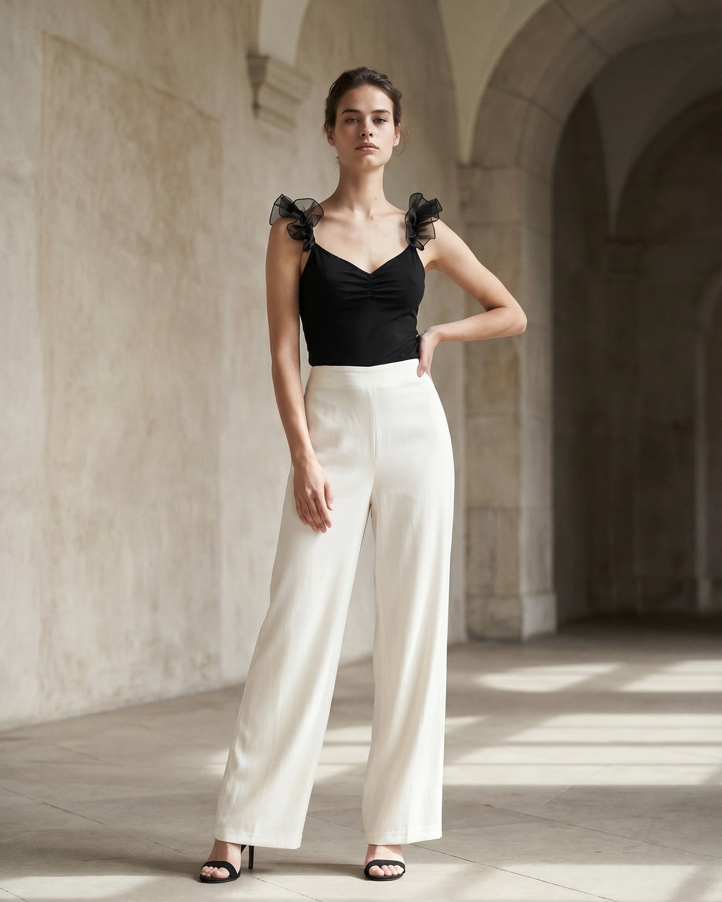 The Sienna Ruffle Organza Crop