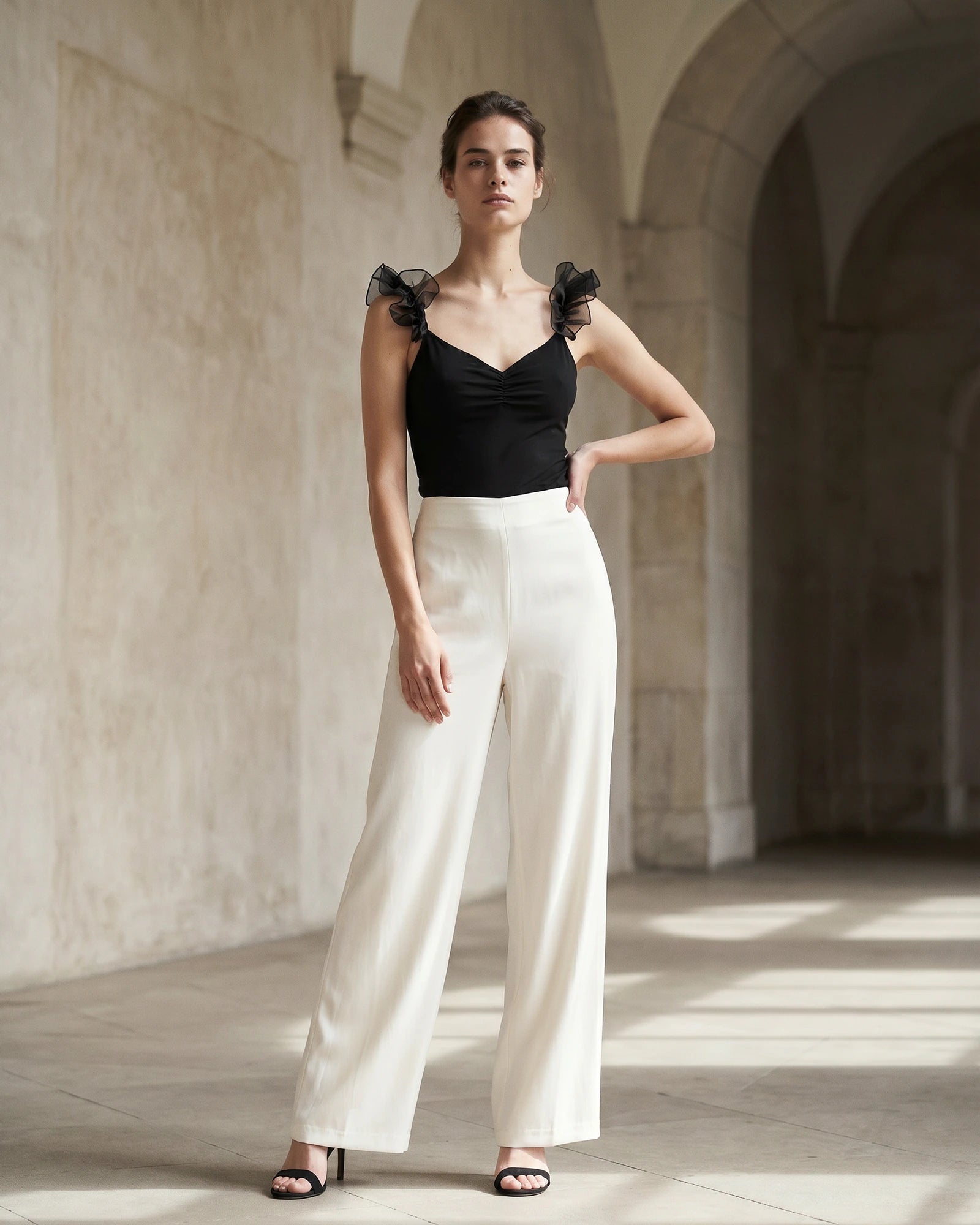The Sienna Ruffle Organza Crop