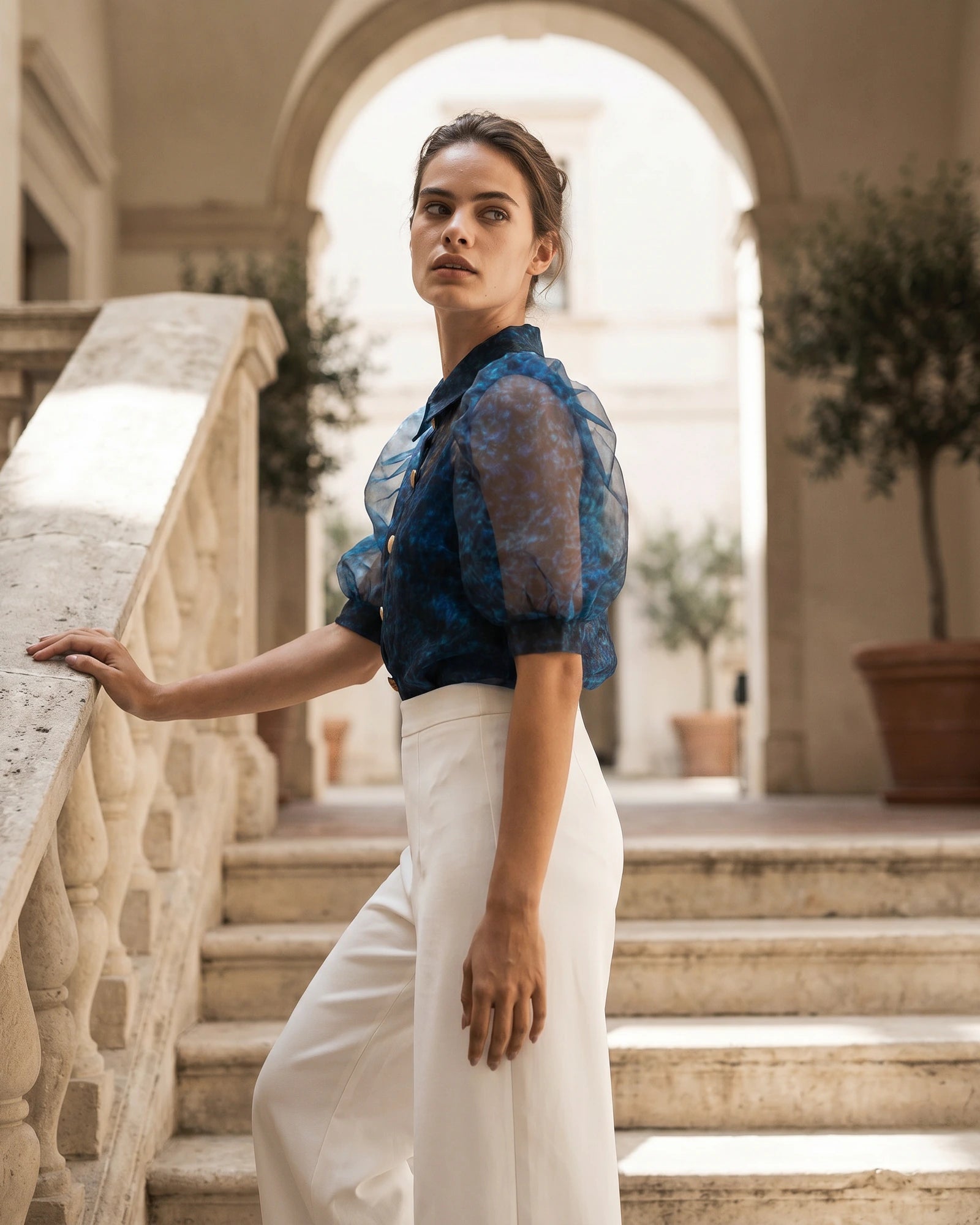 The Sofia Puff Sleeve Crop