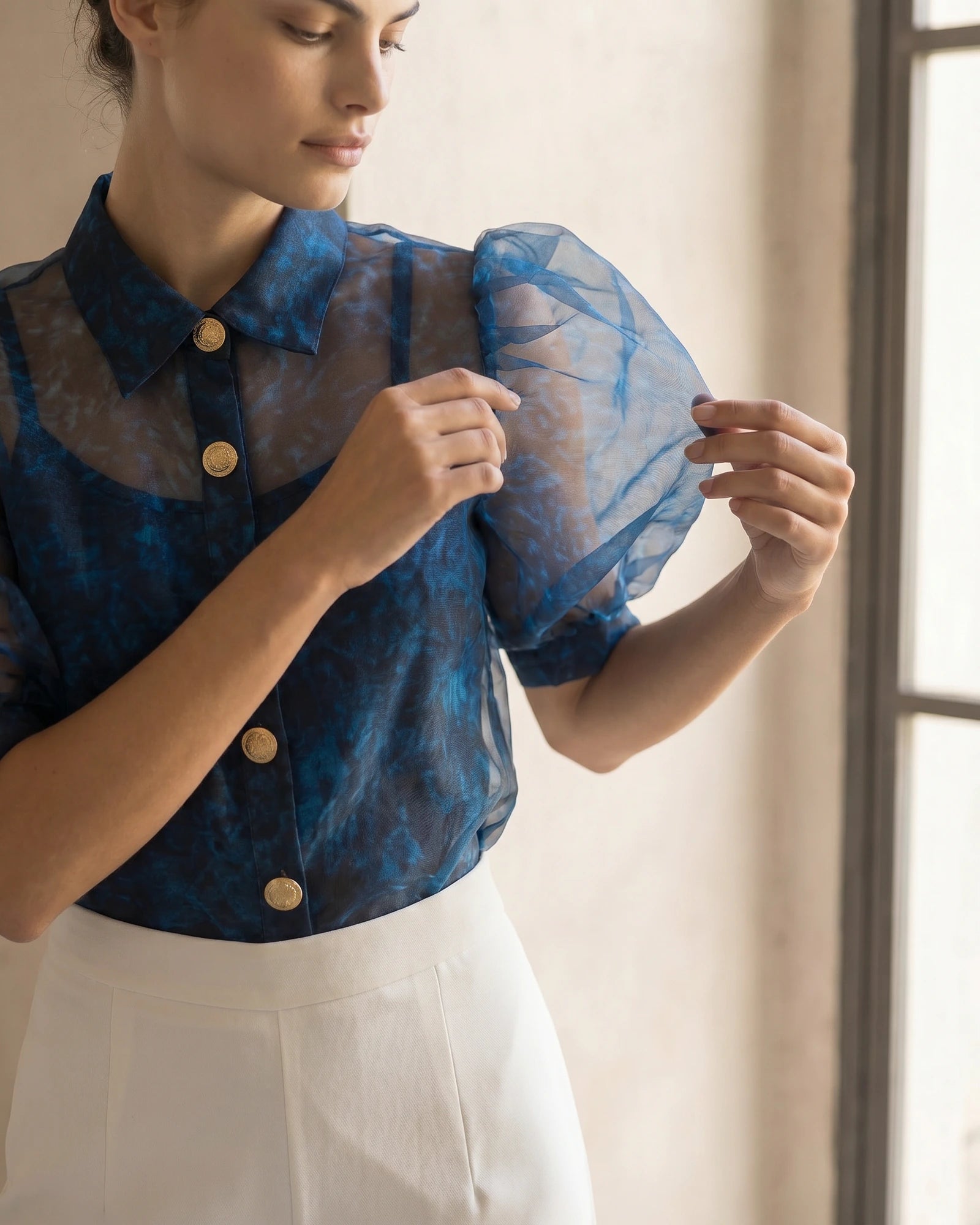 The Sofia Puff Sleeve Crop