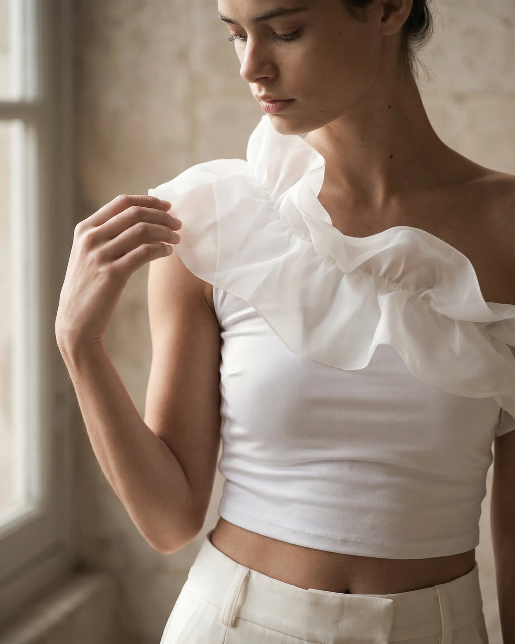 The Sophia Ruffled Crop Top