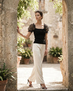 The Vanessa Organza Sleeve Crop